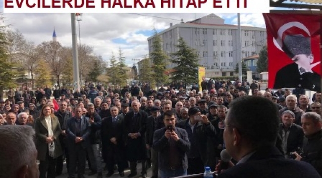 CHP Grup Başkan Vekili Özel Evciler'de halka hitap etti