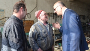 MHP Sandıklı Belediye Başkan Adayı Gürel Sanayi esnafını ziyaret etti