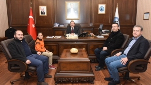 Rektör Solak Tatarlı Cumhuriyet İlkokulu Müdürünü Makamında Kabul Etti