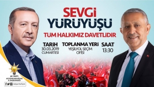 Ak Parti'den seçim öncesi sevgi yürüyüşü...