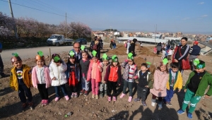 Başkan Mustafa Çöl Öğrencilerle Ağaç Dikti