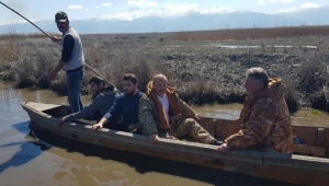 Taytak, Eber Gölü’nde incelemelerde bulundu