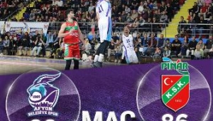 Afyon Belediye Basket Takımımız Karşıyaka'nın play off iddiasına darbe vurdu