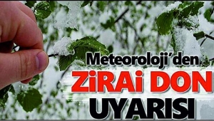Çiftçilere zirai don uyarısı