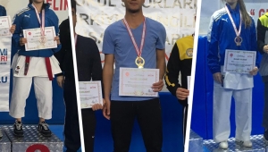 Karateciler biri altın 3 Madalya ile Afyonkarahisar’ın gururu oldular