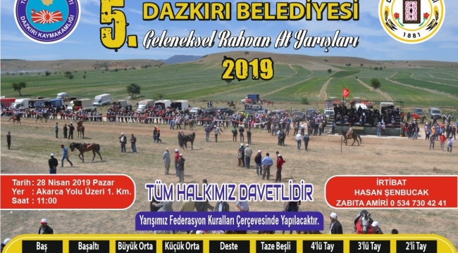 Rahvat at yarışları Dazkırı'da yapılacak