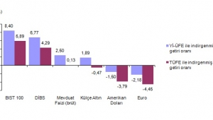 Aylık en yüksek reel getiri BIST 100 endeksinde oldu
