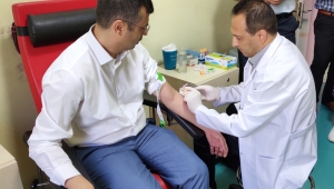 Sağlık müdürlüğü personeli sağlık kontrolünden geçti