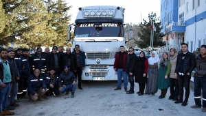 İscehisar’dan, Elazığ’a Yardım Tırı Yola Çıktı