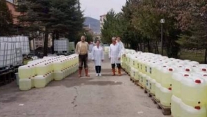 Afyon Gazi Meslek Lisesi 150 ton hijyen malzemesi üretti