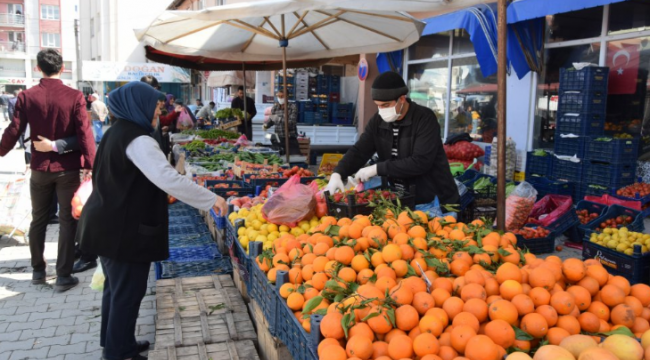 Pazarcı esnafından hijyen tedbirleri