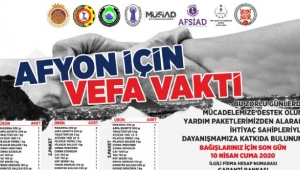 Afyon İçin Vefa Vakti