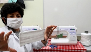 Afyonkarahisar Belediyesi - Halk Eğitim İşbirliğinde Koruyucu Maske Üretiliyor