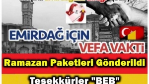 BEB’den Emirdağ’a 700 Yardım Kolisi
