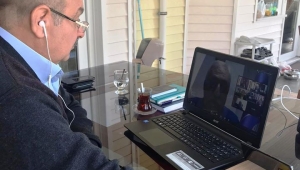 Konak oda başkanları toplantısına telekonferansla katıldı