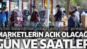 Sokağa Çıkma Kısıtlaması uygulanacak yerlerde Açık Olacak İşyeri, İşletme ve Kurumlar