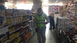 Tatarlı da koronavirüs tedbirleri kapsamında ilaçlama çalışmaları devam ediyor