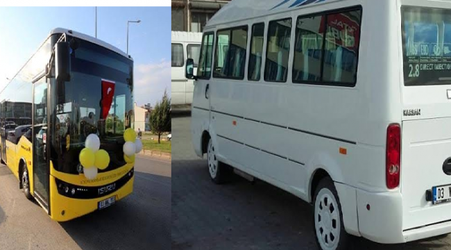 Afyonkarahisar'da Belediye otobüsleri ve minübüsler sokağa çıkma kısıtlamasında çalışacak
