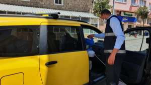 Afyonkarahisar'da Taksiler ve taksi duraklarında alınan önlemler