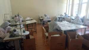 Dinar MYO'dan Günlük 5 Bin Maske Üretimi