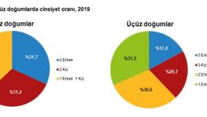 Doğumların 2019 yılında %3,1'i çoğul doğum olarak gerçekleşti