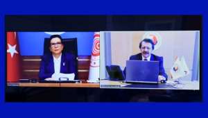 Hisarcıklıoğlu, Ticaret Bakanı Pekcan, Oda Borsa ile Sektör Meclis Başkanları sanal ortamda buluştu