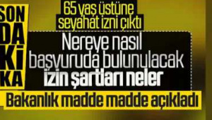 Son Dakika….65 yaş ve üzeri vatandaşlara seyahat izin belgesi verilecek