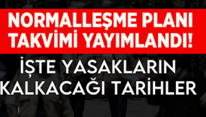 Türkiye'de normalleşme planları belli oldu