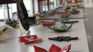 TED Afyon Koleji Dönem Sonu Resim Sergisi Açıldı.