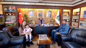 Azra bebekten Başkan Dr. Mustafa Çöl'e ziyaret