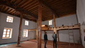 Başkan Çöl hamamönü camii restorasyonunu inceledi