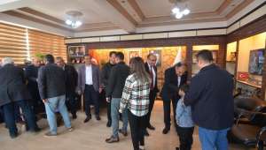 Dinar’da kalabalık bayramlaşma