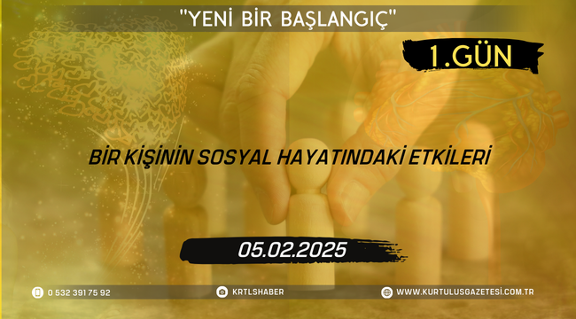 Bir Kişinin Sosyal Hayatındaki Etkileri; 1.Gün: