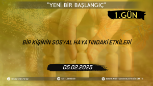 Bir Kişinin Sosyal Hayatındaki Etkileri; 1.Gün: 