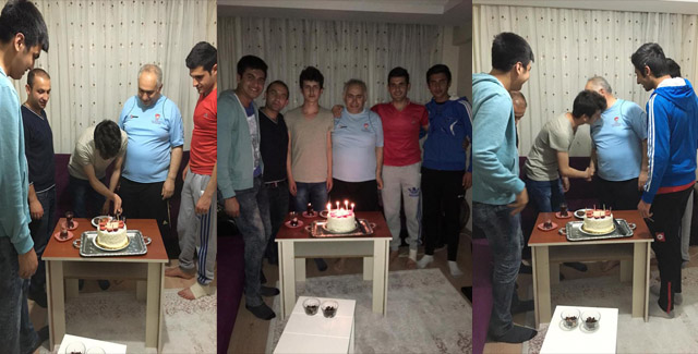 Aday hakeme başkanın evinde kutlama