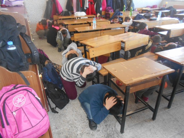 Afad’dan Öğrencilere Tatbikat