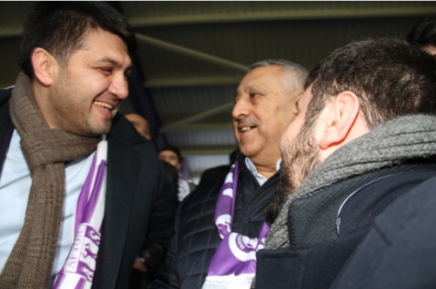 Afjet Afyonspor İstanbulspor karşılaşmasını Çetinkaya ve Zeybek birlikte izlediler
