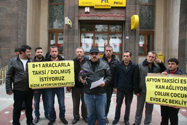 Afyon’da Taksici Esnafından “Dolmuş Taksi” Eylemi