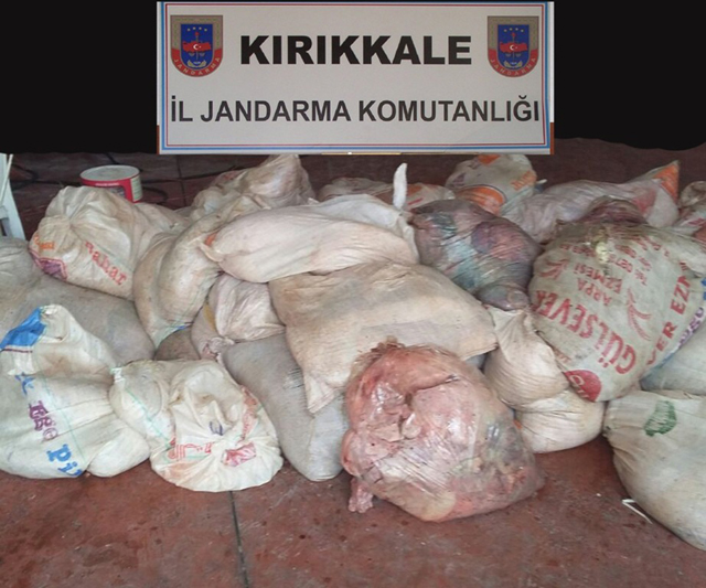 Afyon’dan Kırıkkale’ye gönderilen sakatata el konuldu