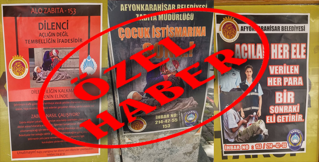 Afyonkarahisar Belediyesi'nden dilenci uyarısı