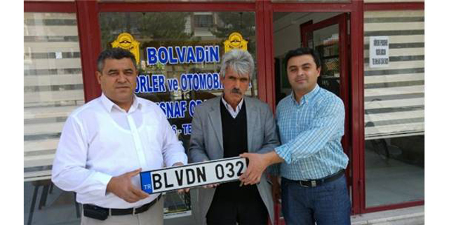 Bolvadin'deki patpatlara plaka