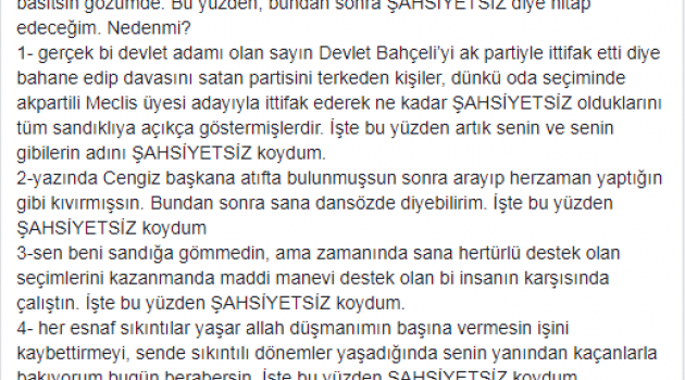 Çiçek’ten Elibol’a Hem hodri meydan hem de ‘o paylaşımı kaldır yoksa….’.