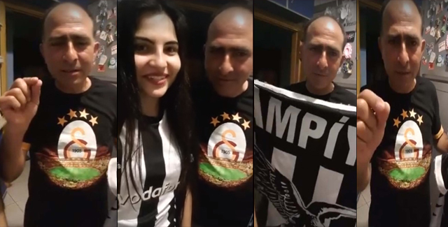 Cimbomlu babanın Beşiktaş şampiyonluğu