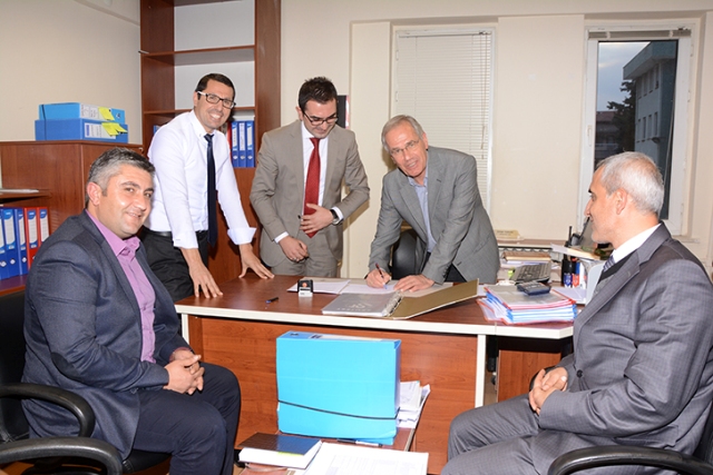 Dinar’da asansörlerin bakımı için anlaşma yapıldı