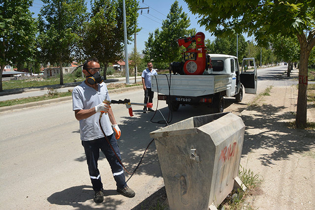 Dinar’da ilaçlama çalışmaları başladı