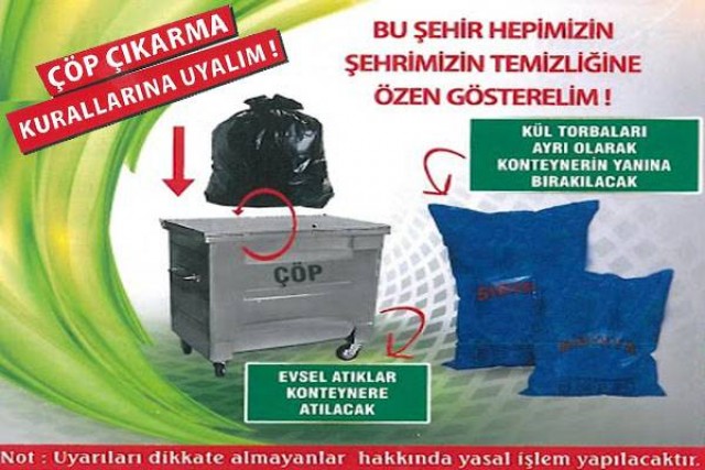 Emirdağ Belediyesi’nden vatandaşa çöp uyarısı